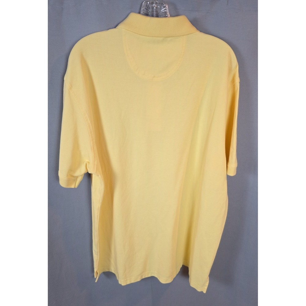 IZOD Men's 2XL XXL Polo Shirt Yellow Short‎ Sleeve Pima Cotton Casual Golf - Picture 2 of 6